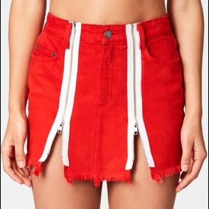 CARMAR Colin Double Zip Denim Skirt